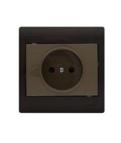 Prise 2P MUSIK Marron INGELEC