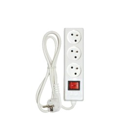 Rallonge 3*2P+T 1,5m Blanc...