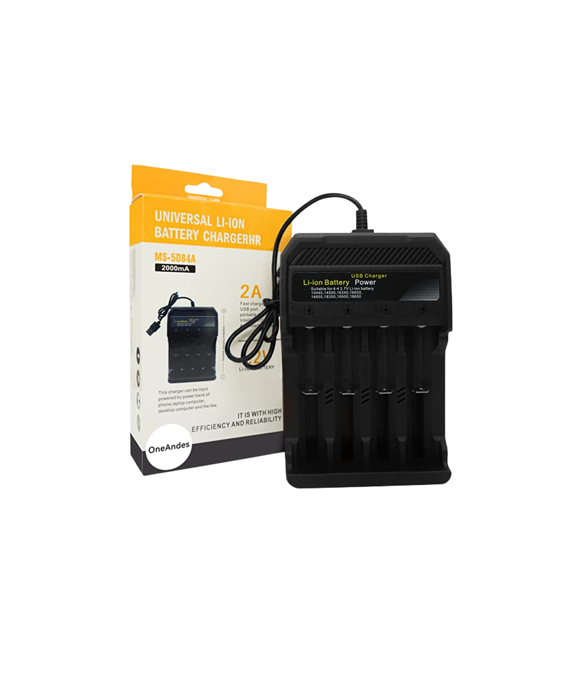 Chargeur de batterie 18650 Charge rapide 4 baies