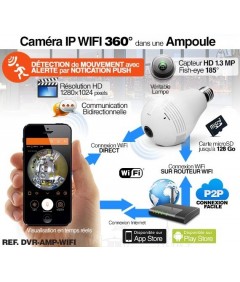 Caméra Ampoule Panoramique WiFi 360° HD