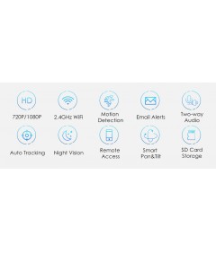 Caméra WiFi IP Robot Full HD