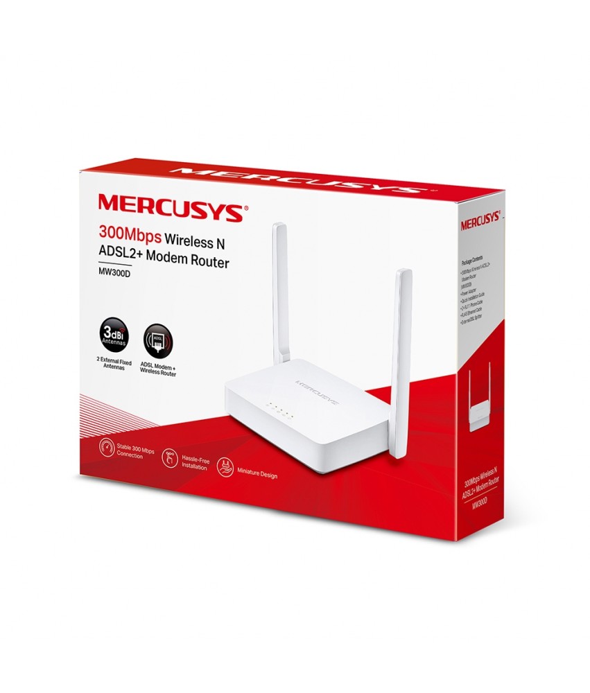 Point d'accès & Routeur Wi-Fi MERCUSYS 300 Mbps - Blanc