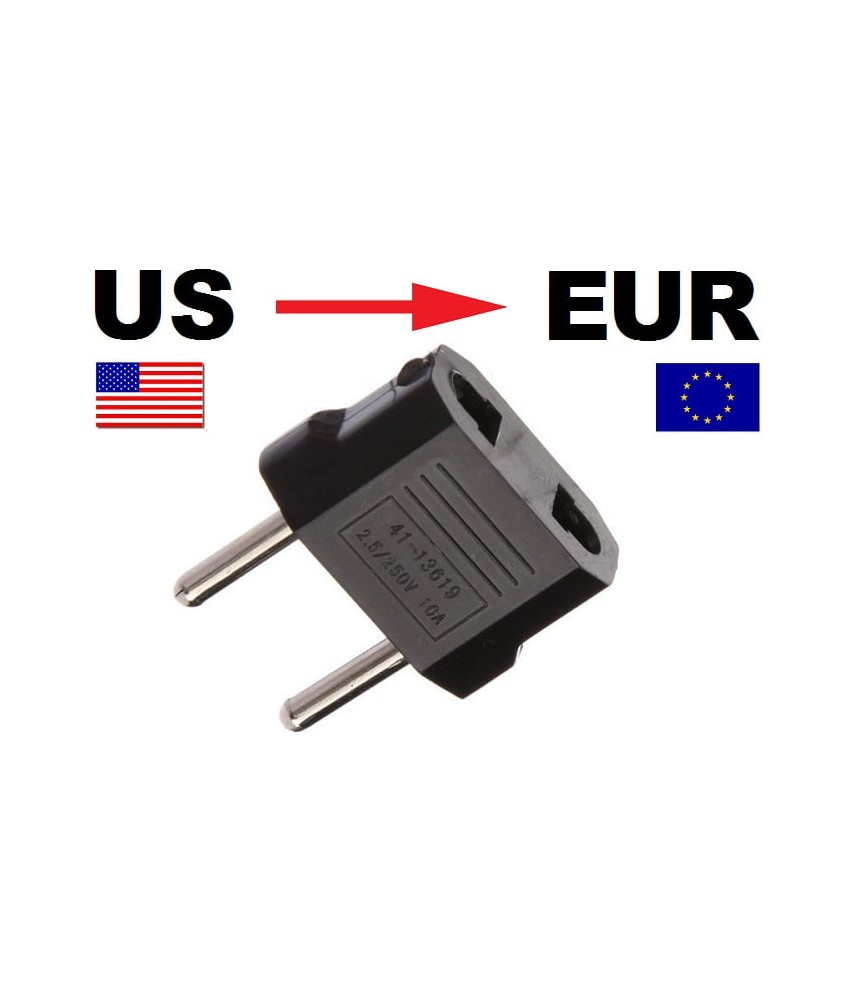 Adaptateur Blanc De La Prise Européenne Vers Une Prise Américaine