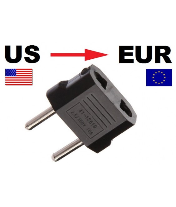 Adaptateur d'alimentation international 3-en-1 avec 2 ports USB, prise  européenne/prise américaine